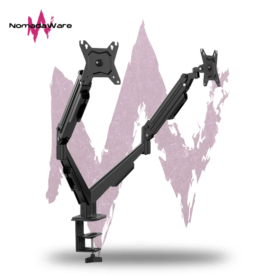 NomadaWare_soporte_neumatico_doble_monitor_klip_xtreme_kmm_410 Klip Xtreme KMM-410