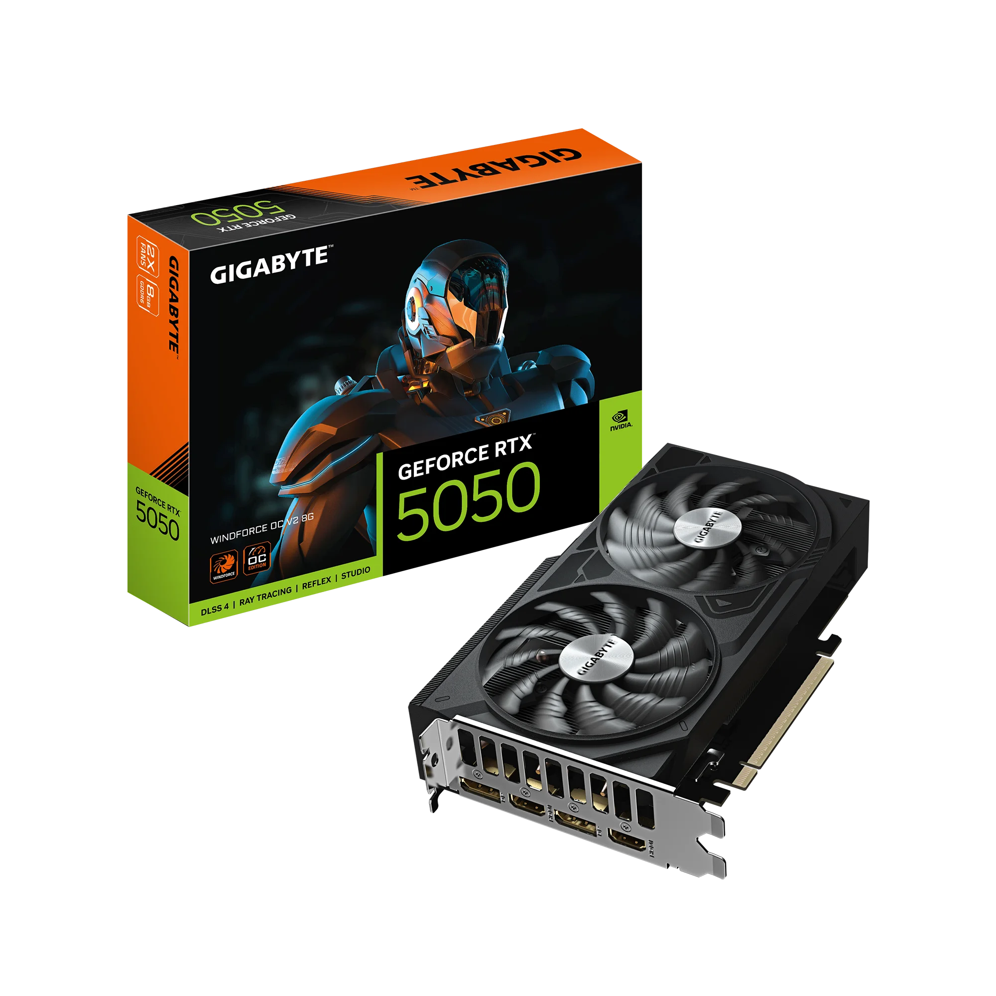 TARJETA DE VIDEO GIGABYTE WINDFORCE V2 GEFORCE RTX 5050 8GB OC GDDR6 - Imagen 12