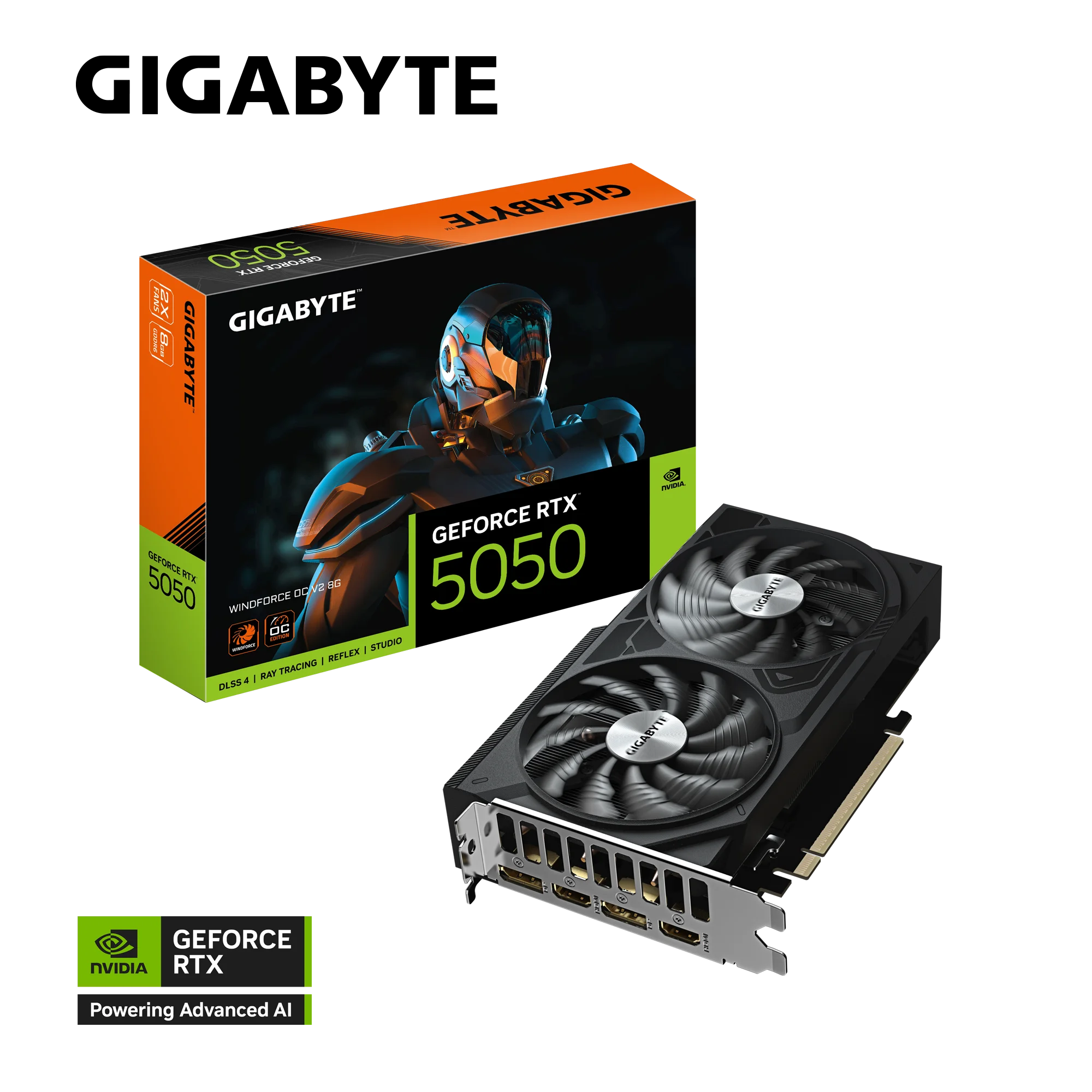 TARJETA DE VIDEO GIGABYTE WINDFORCE V2 GEFORCE RTX 5050 8GB OC GDDR6 - Imagen 11