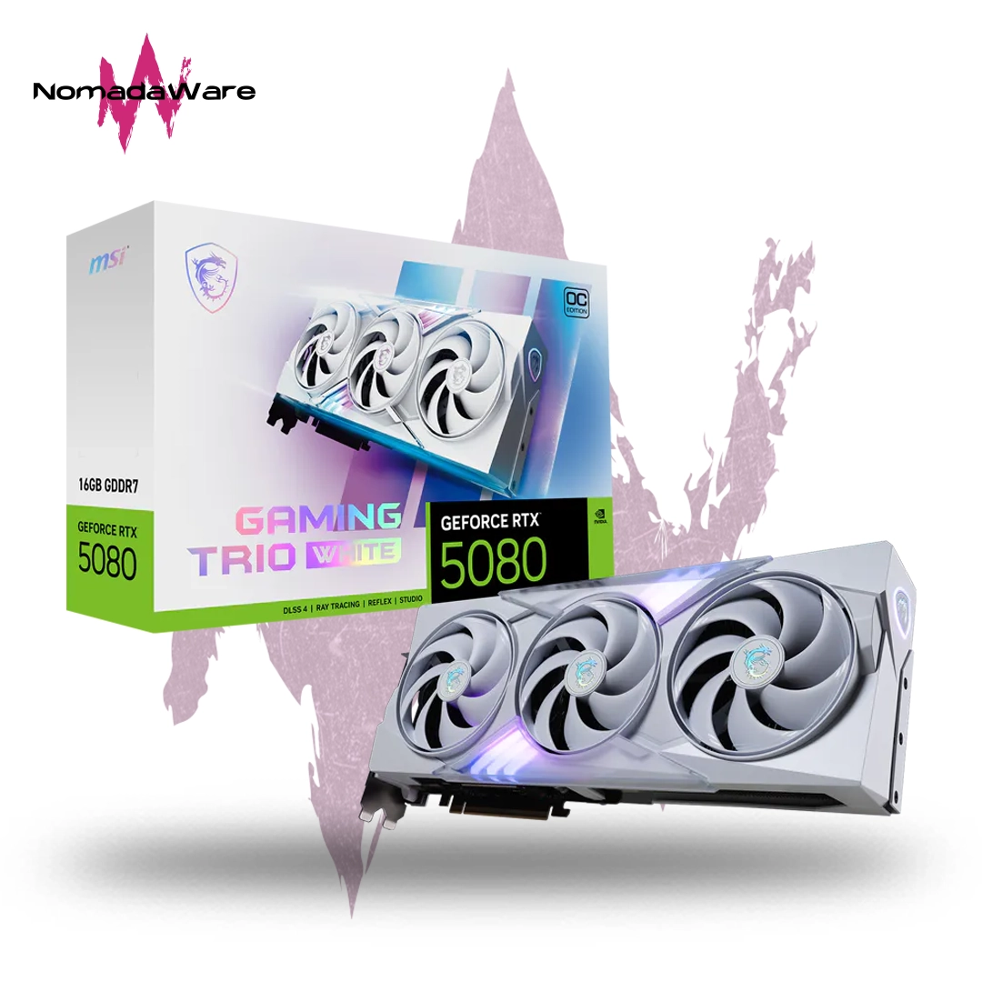 NomadaWare_tarjeta_de_video_msi_gaming_trio_white_geforce_rtx_5080_16gb_oc_gddr7 MSI Gaming Trio White Geforce RTX 5080 16GB OC GDDR7