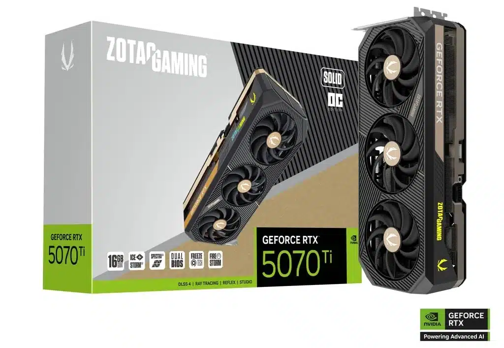 TARJETA DE VIDEO ZOTAC SOLID SFF GEFORCE RTX 5070 TI 16GB OC - Imagen 9