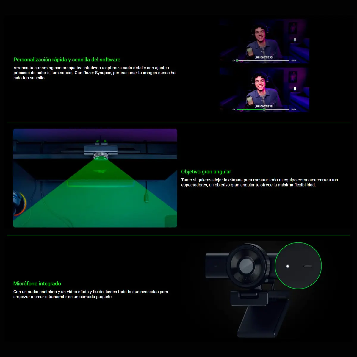 WEBCAM RAZER KIYO V2 X 1440P 60FPS - Imagen 9